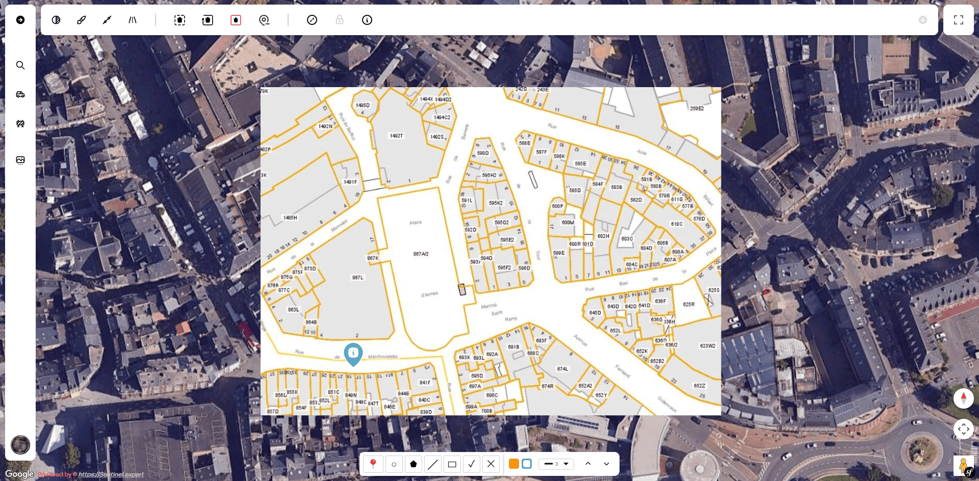 Site mapping and perimeter layout in Sentinel